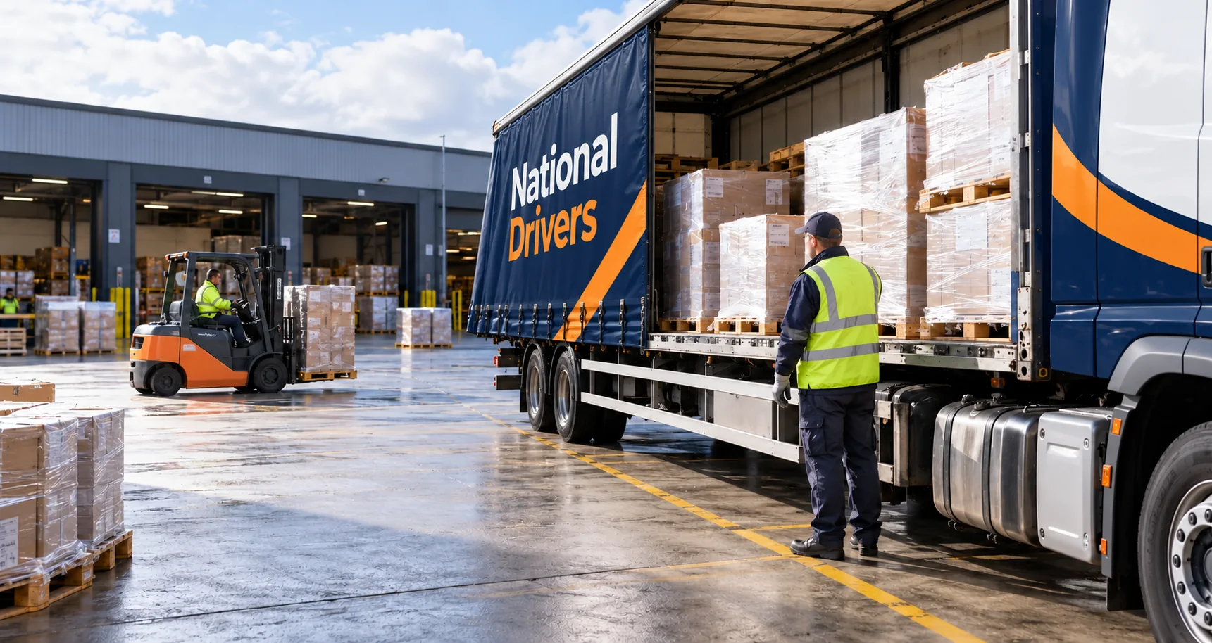 Pallet network cross-dock operation with rigid vehicles